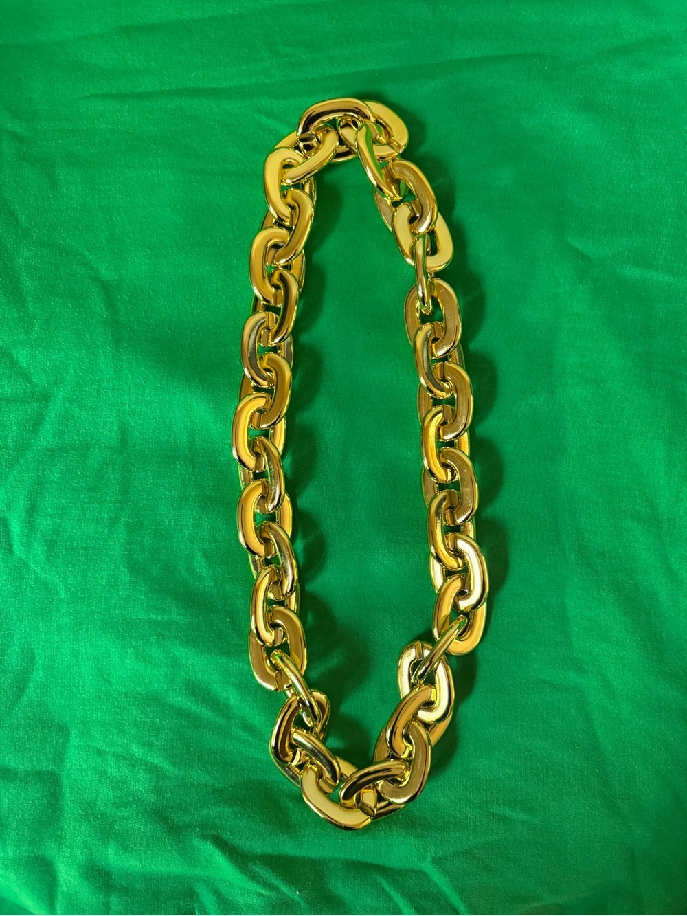 Gold Chunky Link Necklace - for your favorite Sports Team emblem / Logo.